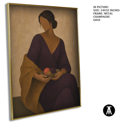 Artwork in Metal Champagne Gold Frame
