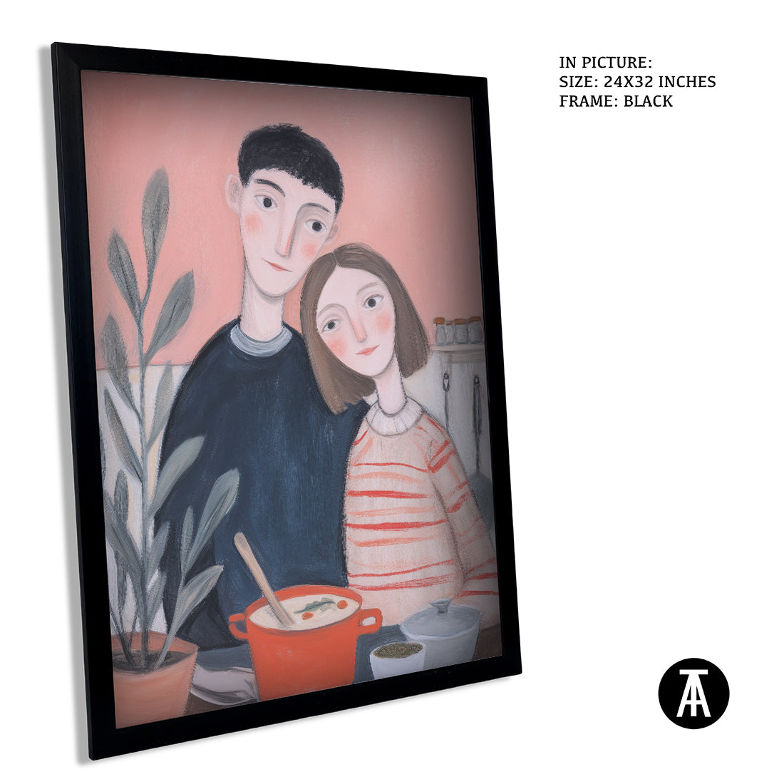 Sample Artwork in Black Frame