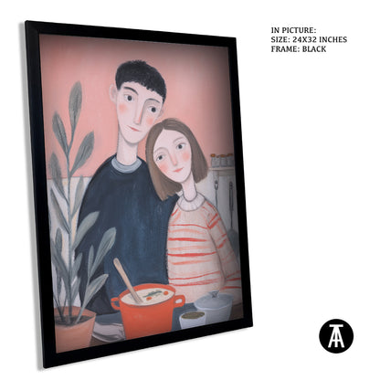 Sample Artwork in Black Frame