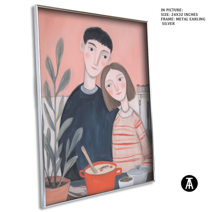 Sample Artwork in Earling Silver Metal Frame