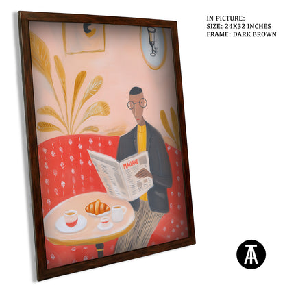 Sample Artwork in Dark Brown Frame