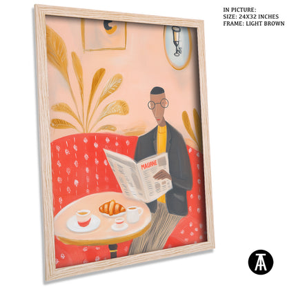 Sample Artwork in Light Brown Frame