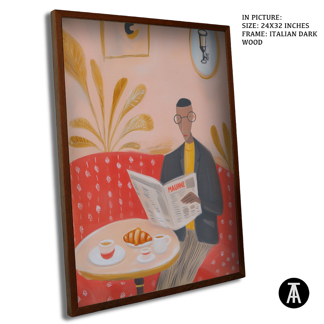 Sample Artwork in Italian Wood Framing Dark