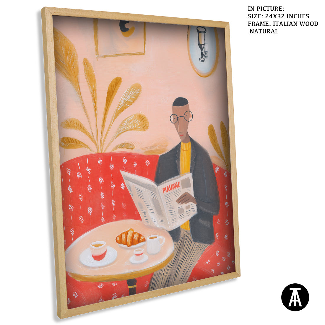 Sample Artwork in Italian Wood Framing Natural