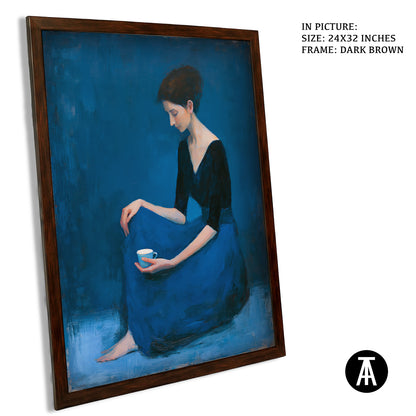 Artwork in Dark Brown Frame