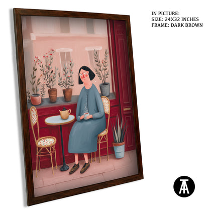 Sample Artwork in Dark Brown Frame