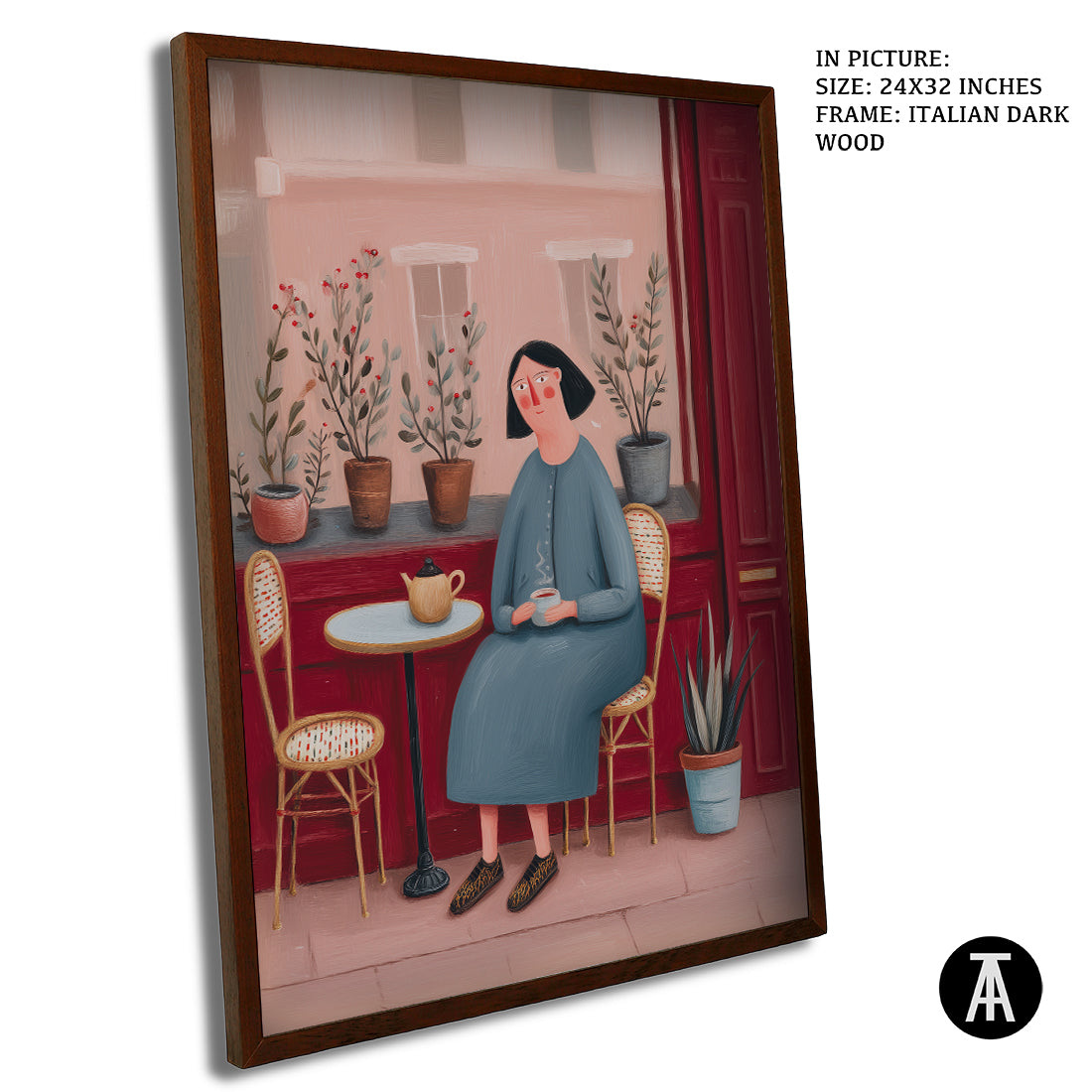 Sample Artwork in Italian Wood Framing Dark