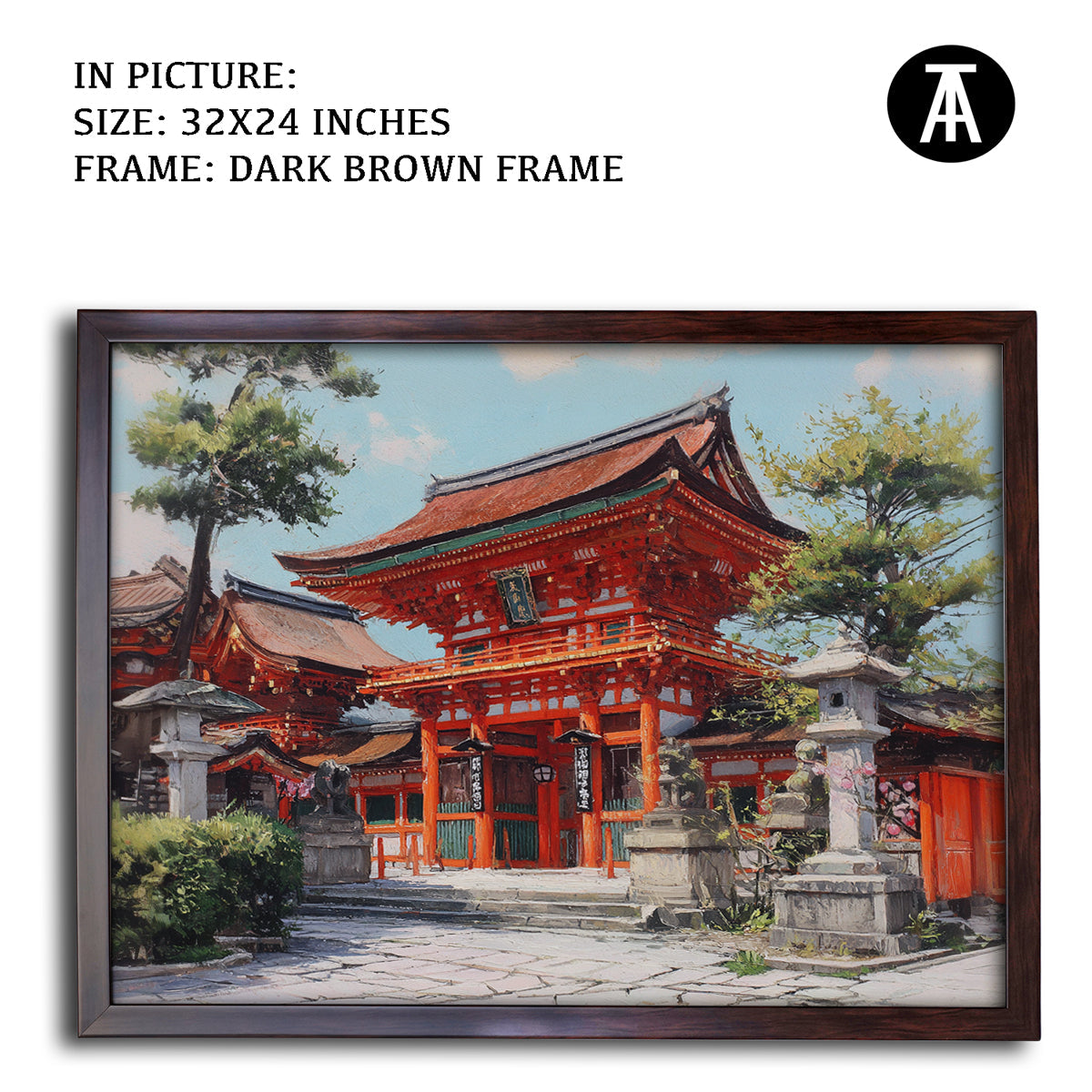 Artwork in Metal Champagne Gold Frame