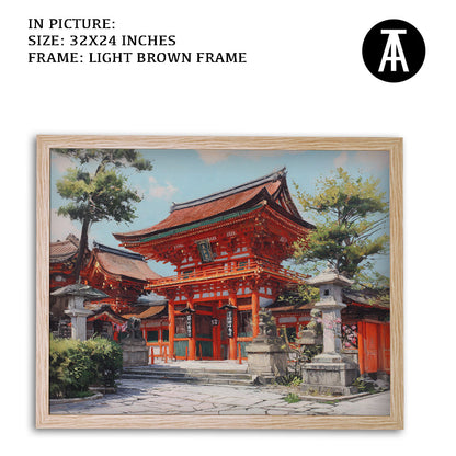 Artwork in Dark Brown Frame