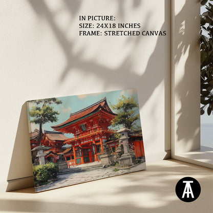 Artwork in Natural Wood Frame