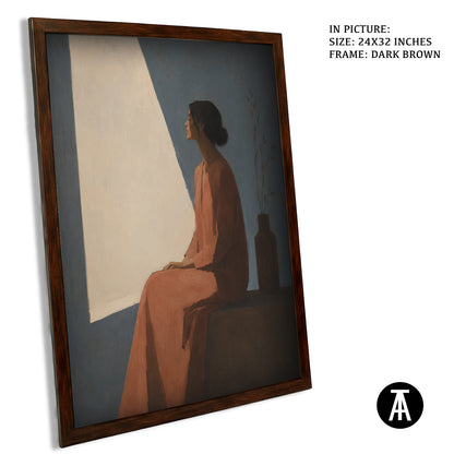 Artwork in Dark Brown Frame