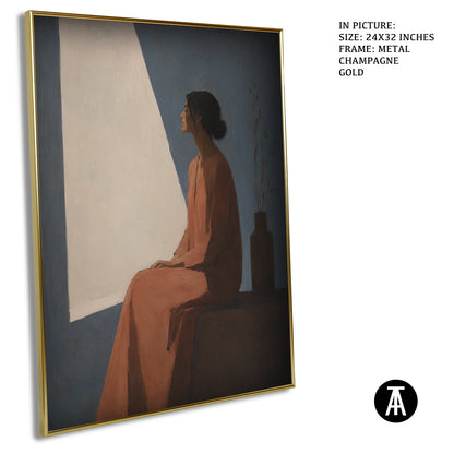 Artwork in Metal Champagne Gold Frame
