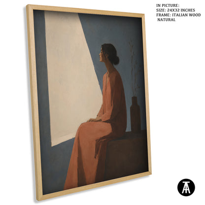 Artwork in Natural Wood Frame