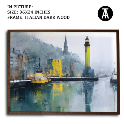 Artwork in Dark Wood Frame