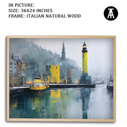 Artwork in Natural Wood Frame