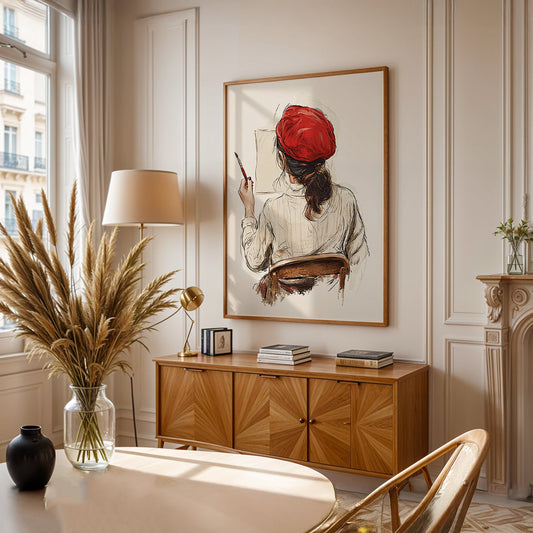 Minimalist Painting in a Lifestyle Setting