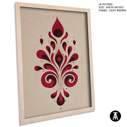 Artwork in Light Brown Frame