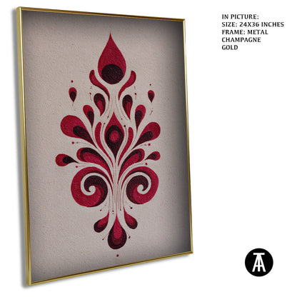 Artwork in Metal Champagne Gold Frame