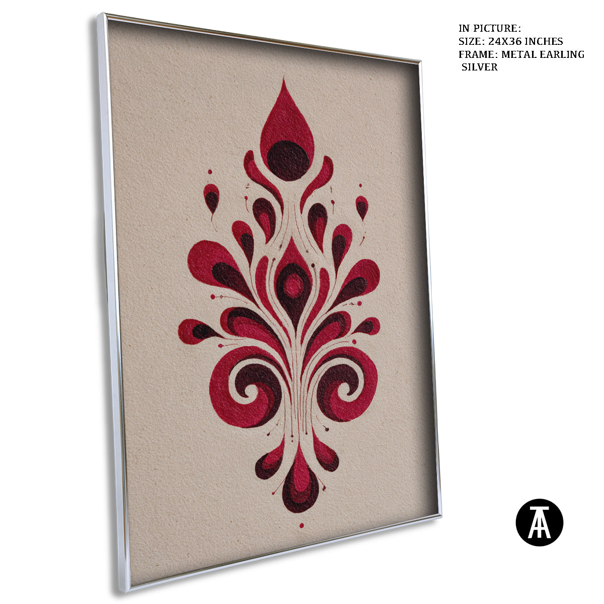 Artwork in Metal Earling Silver Frame