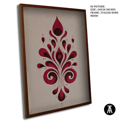 Artwork in Dark Wood Frame