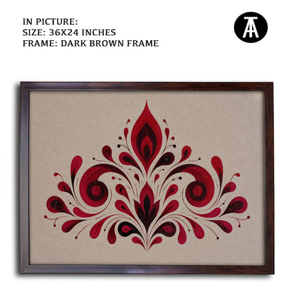 Artwork in Dark Brown Frame