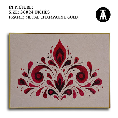 Artwork in Metal Champagne Gold Frame