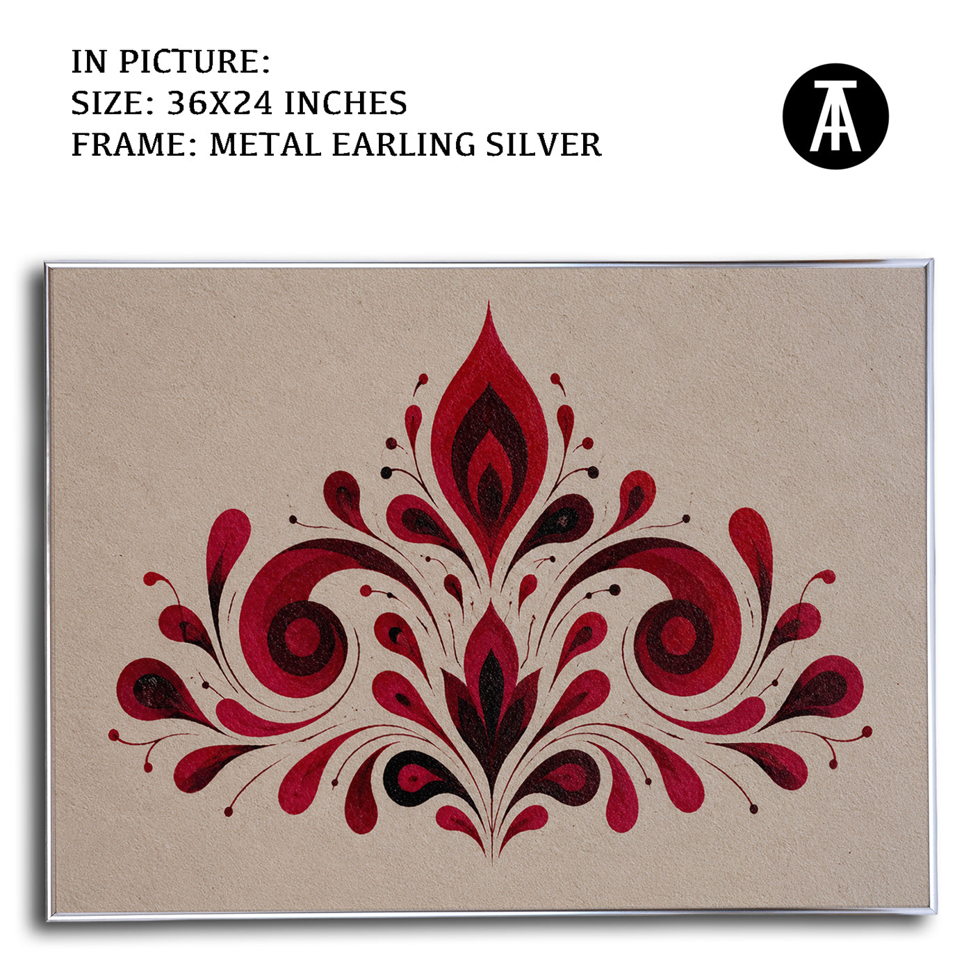 Artwork in Metal Earling Silver Frame