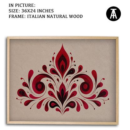 Artwork in Natural Wood Frame