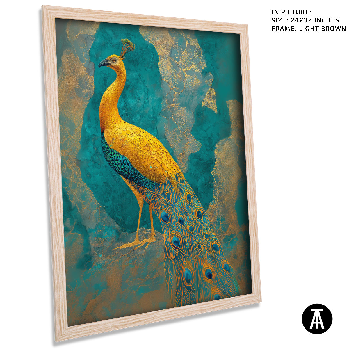 Artwork in Dark Brown Frame