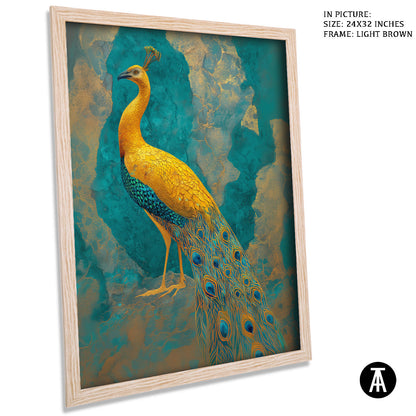 Artwork in Dark Brown Frame