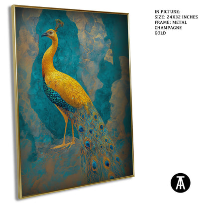 Artwork in Light Brown Frame