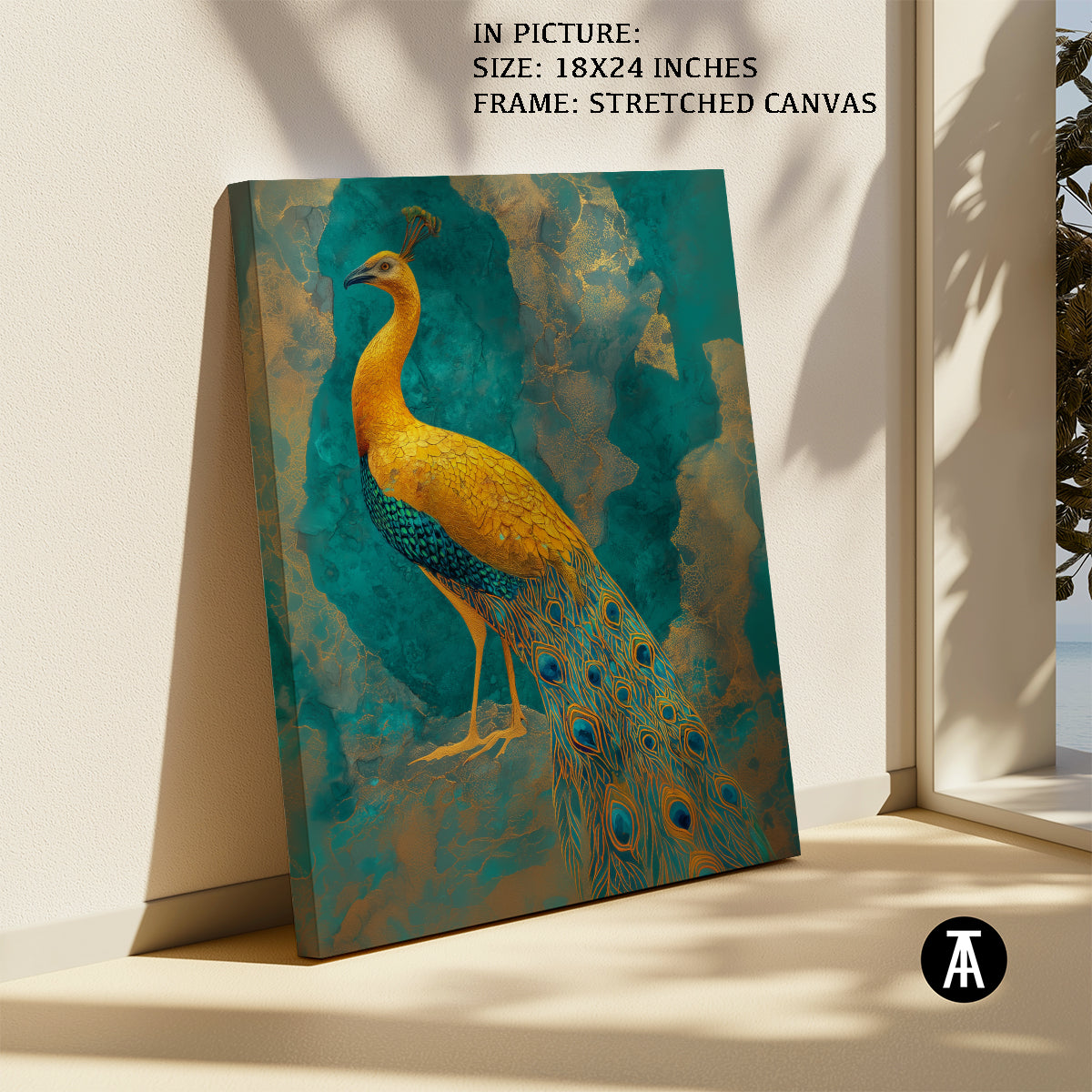 Artwork in Natural Wood Frame