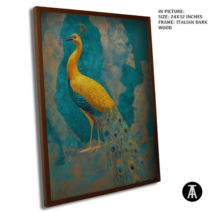 Artwork in Dark Wood Frame