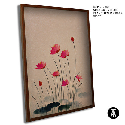 Artwork in Dark Wood Frame