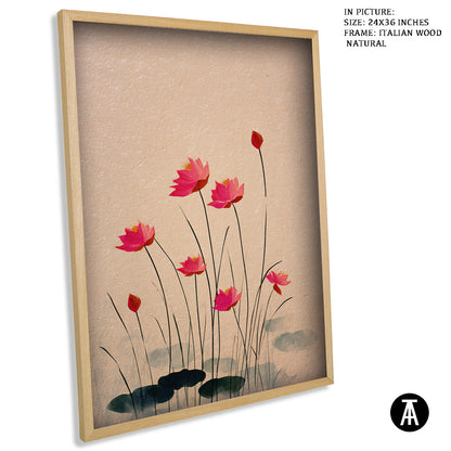 Artwork in Natural Wood Frame