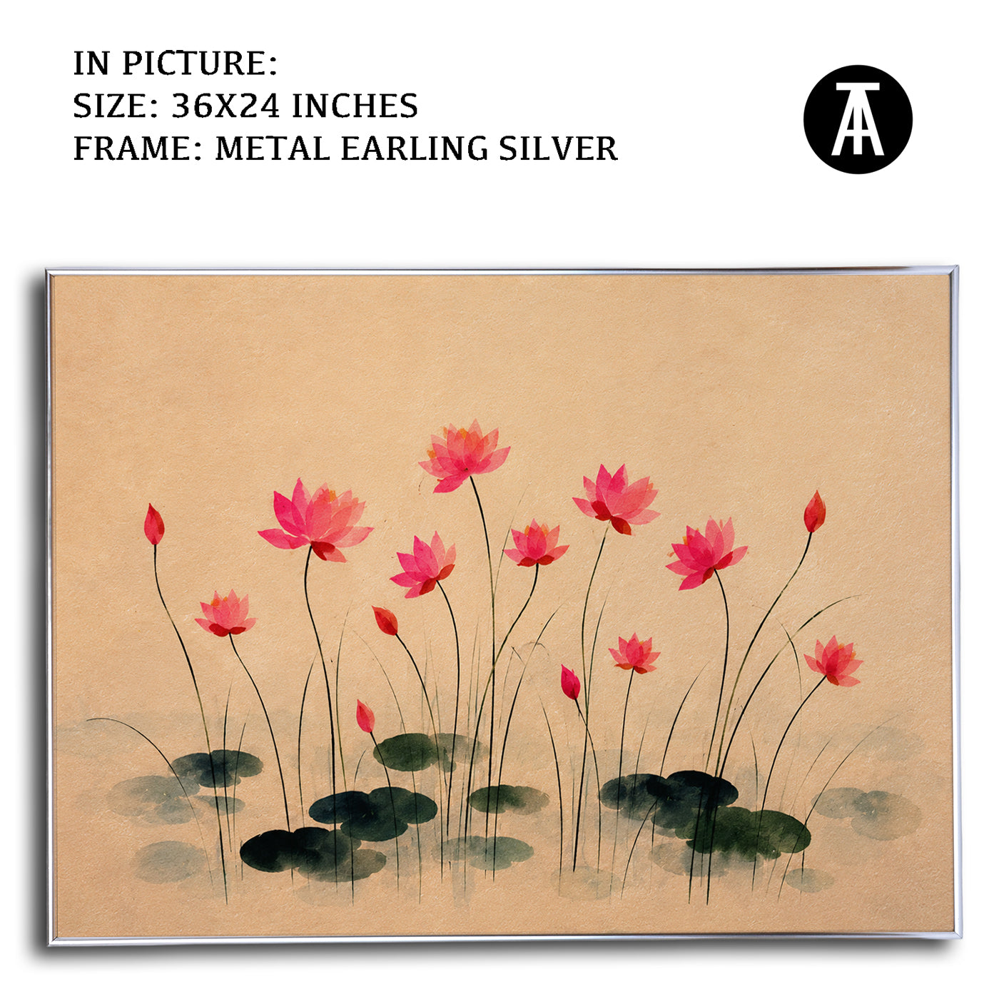 Artwork in Metal Earling Silver Frame