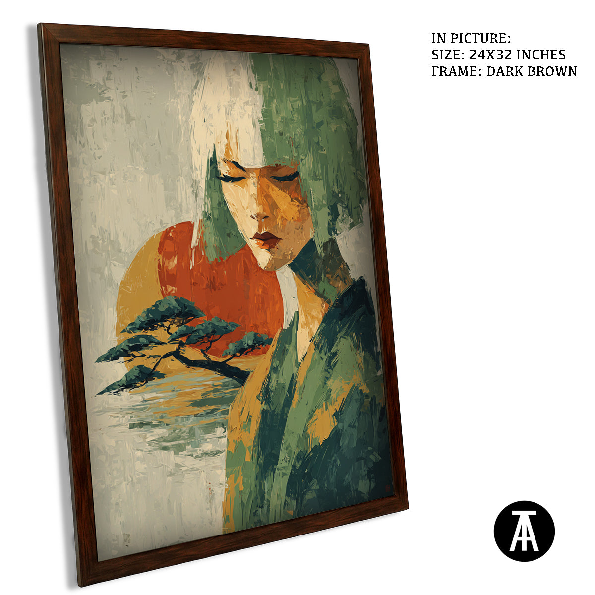 Artwork in Metal Champagne Gold Frame