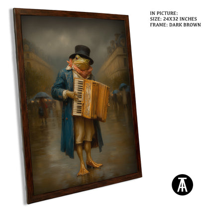 Artwork in Dark Brown Frame