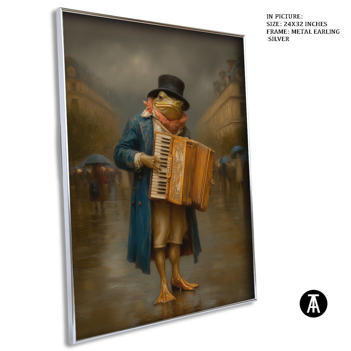 Artwork in Metal Earling Silver Frame