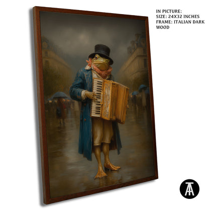 Artwork in Dark Wood Frame