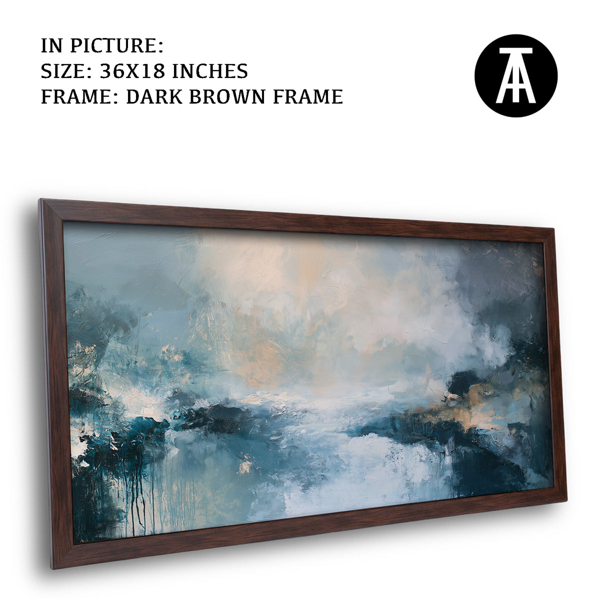 Artwork in Dark Brown Frame