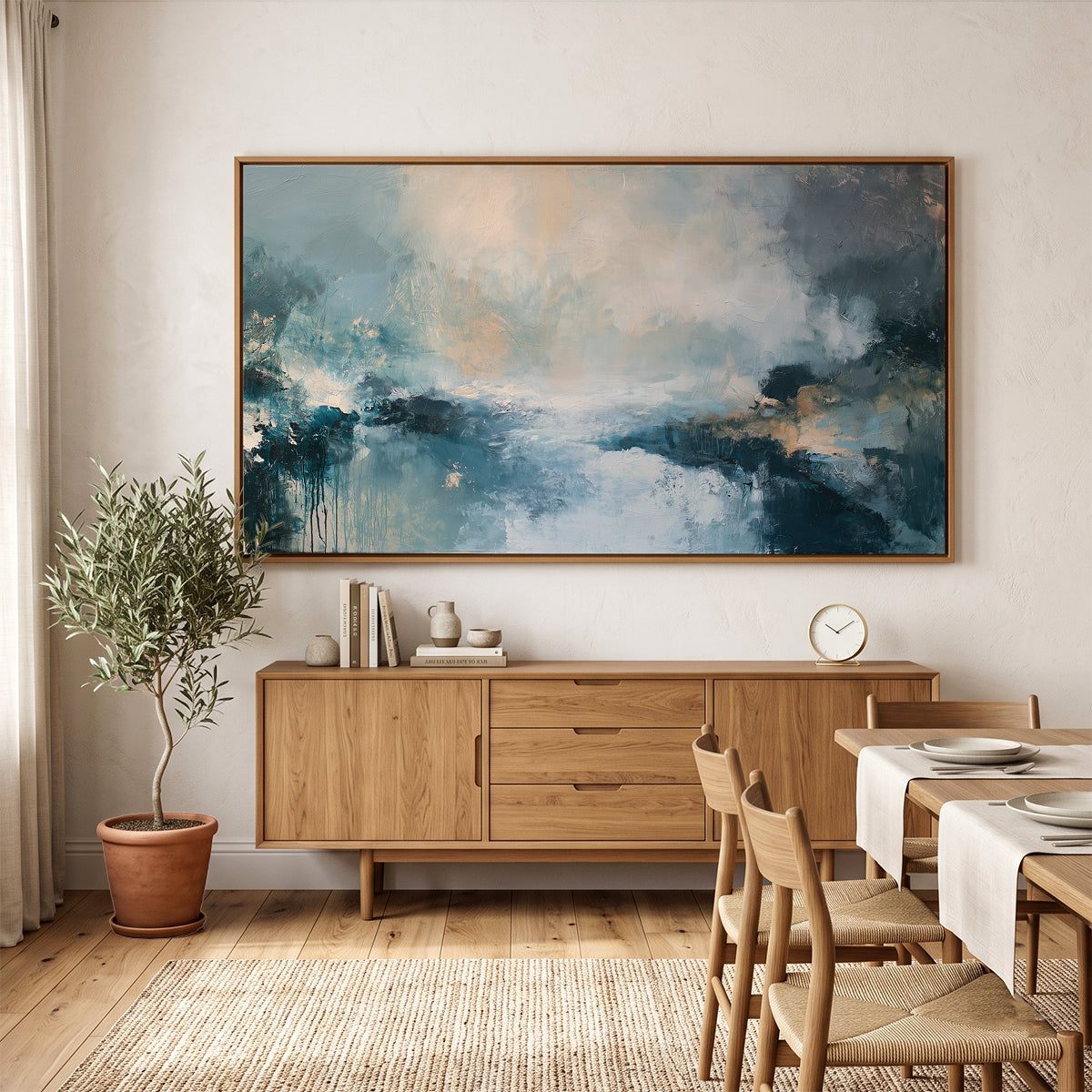Abstract Painting in a Lifestyle Setting