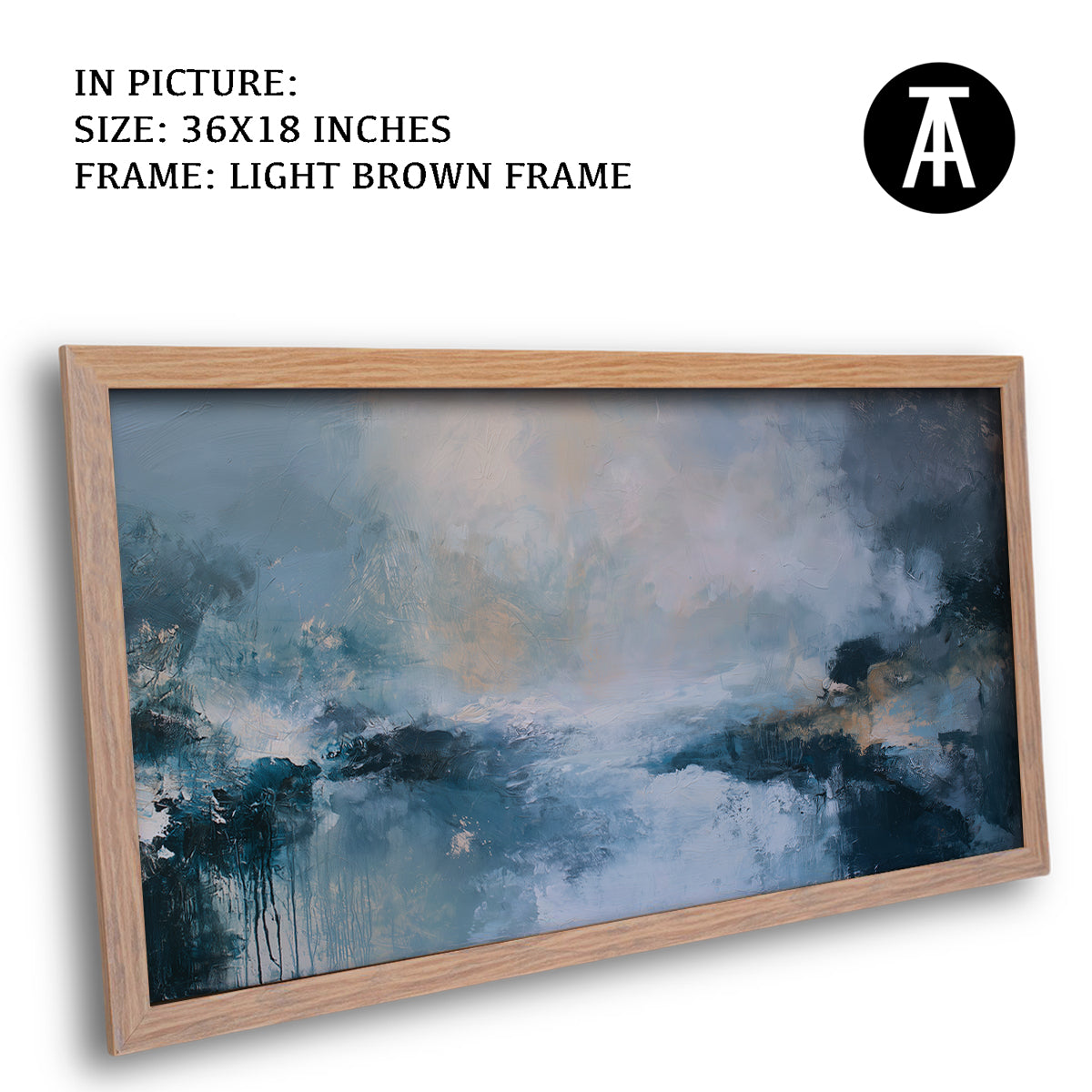 Artwork in Light Brown Frame