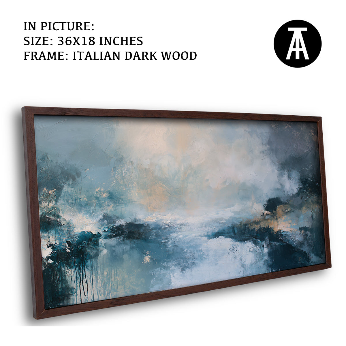 Artwork in Dark Wood Frame