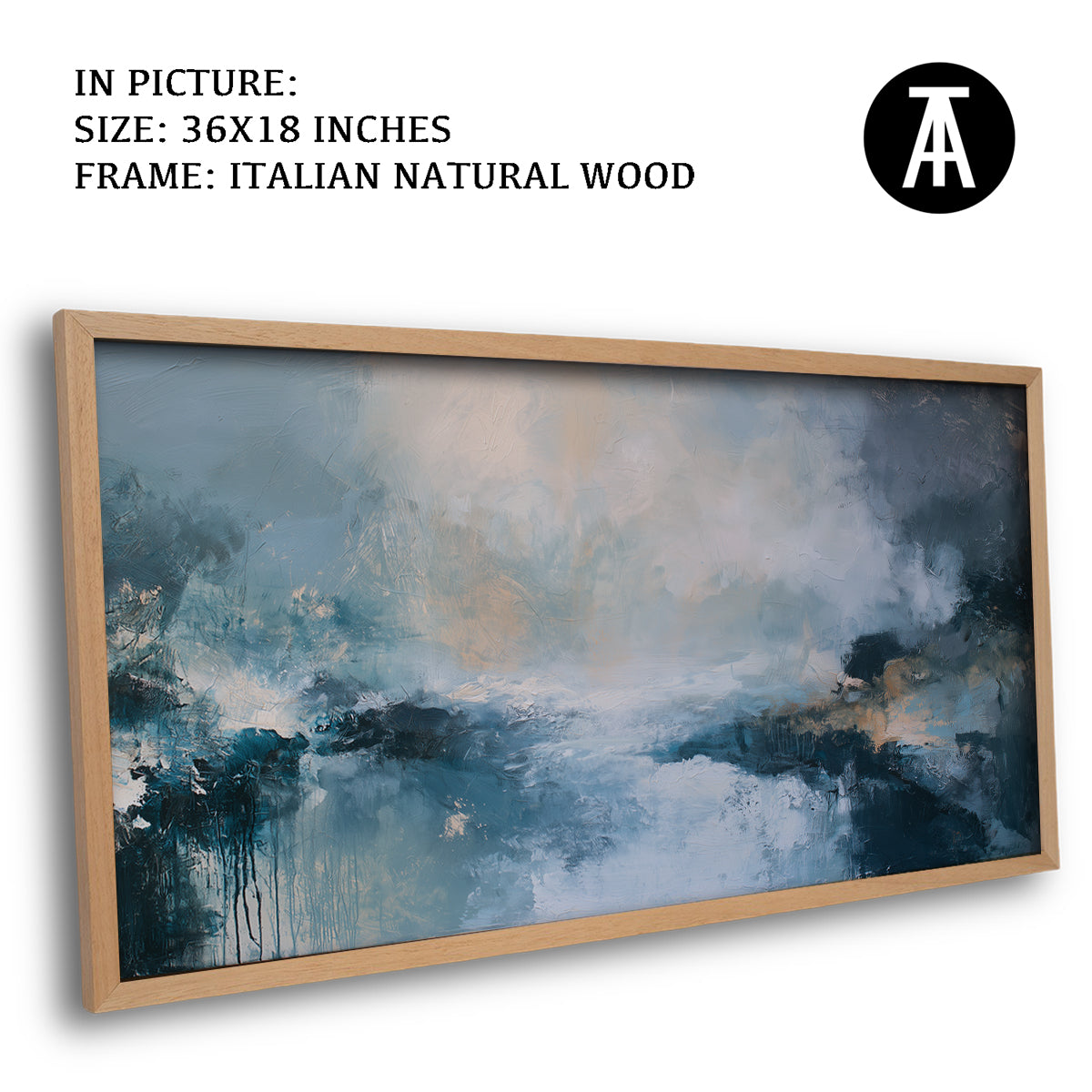 Artwork in Natural Wood Frame