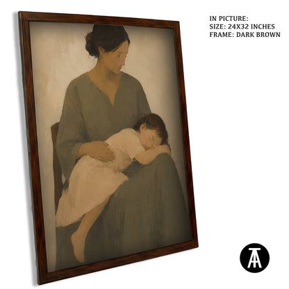 Artwork in Dark Brown Frame