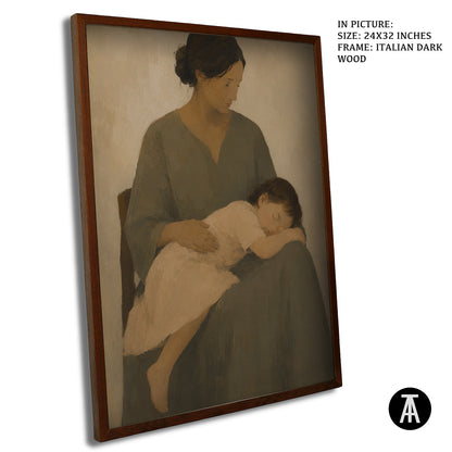 Artwork in Dark Wood Frame