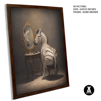 Artwork in Dark Brown Frame