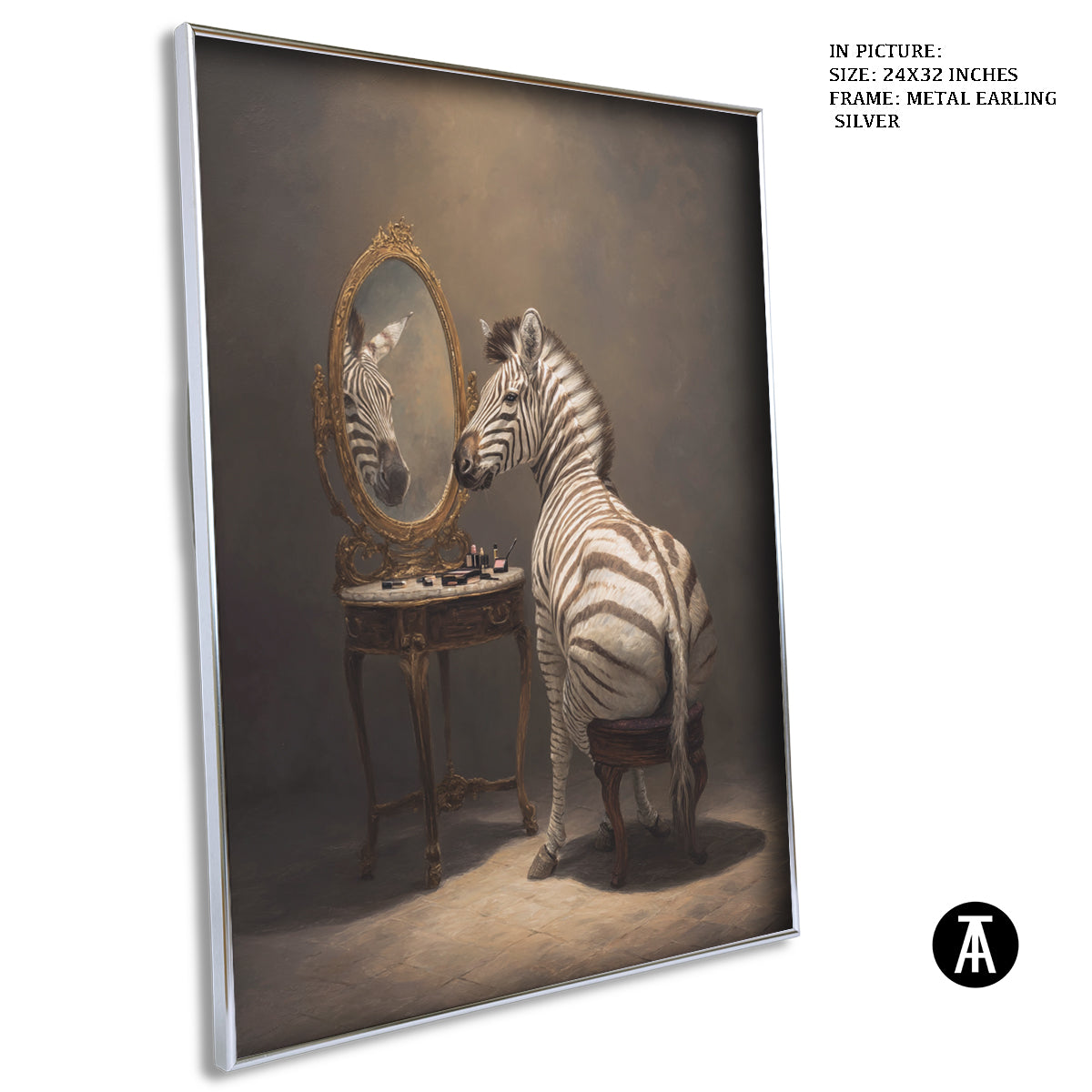 Artwork in Metal Earling Silver Frame