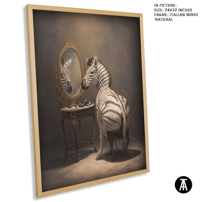 Artwork in Natural Wood Frame